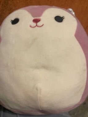 Squishmallows Pink and White Cute Animal Plush
